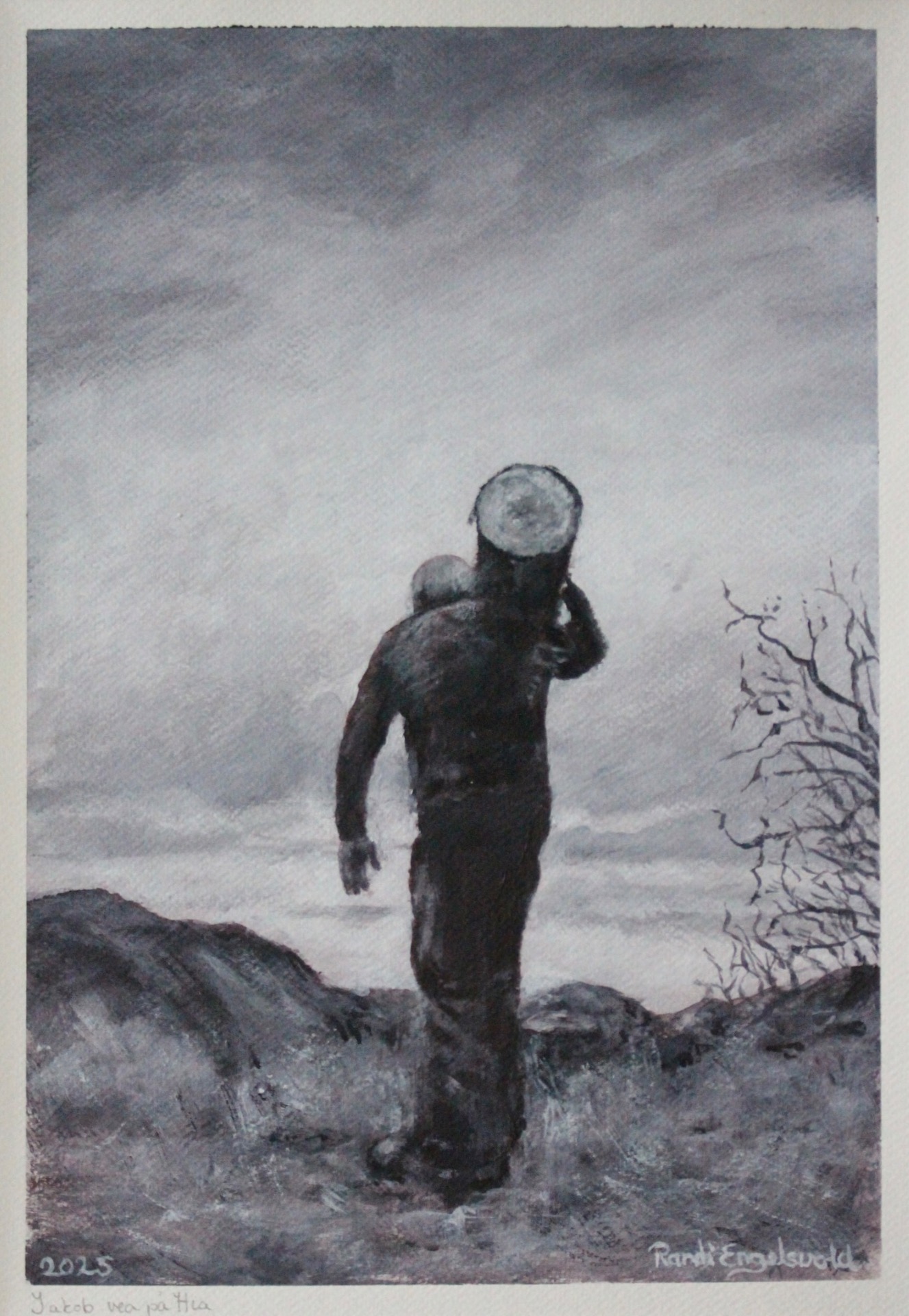 Jakob vea på Hia - Akryl , canson A3