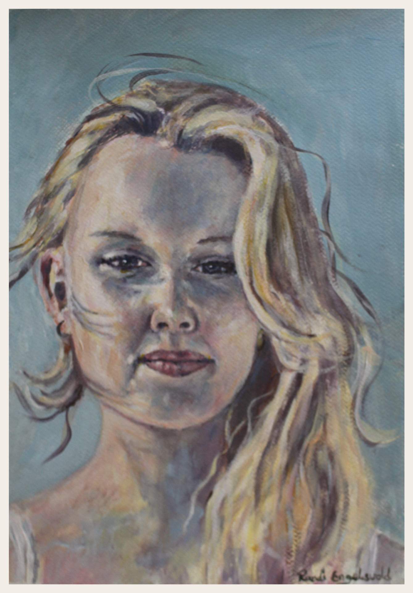 Portrett - Akryl på A3 canson